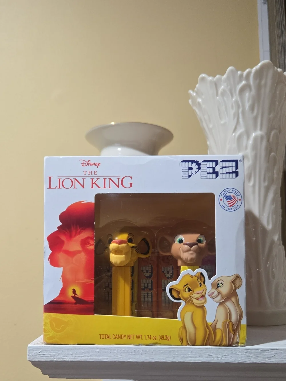 PEZ The Lion King Kids Trading Card Dispenser Set - Yellow & Beige